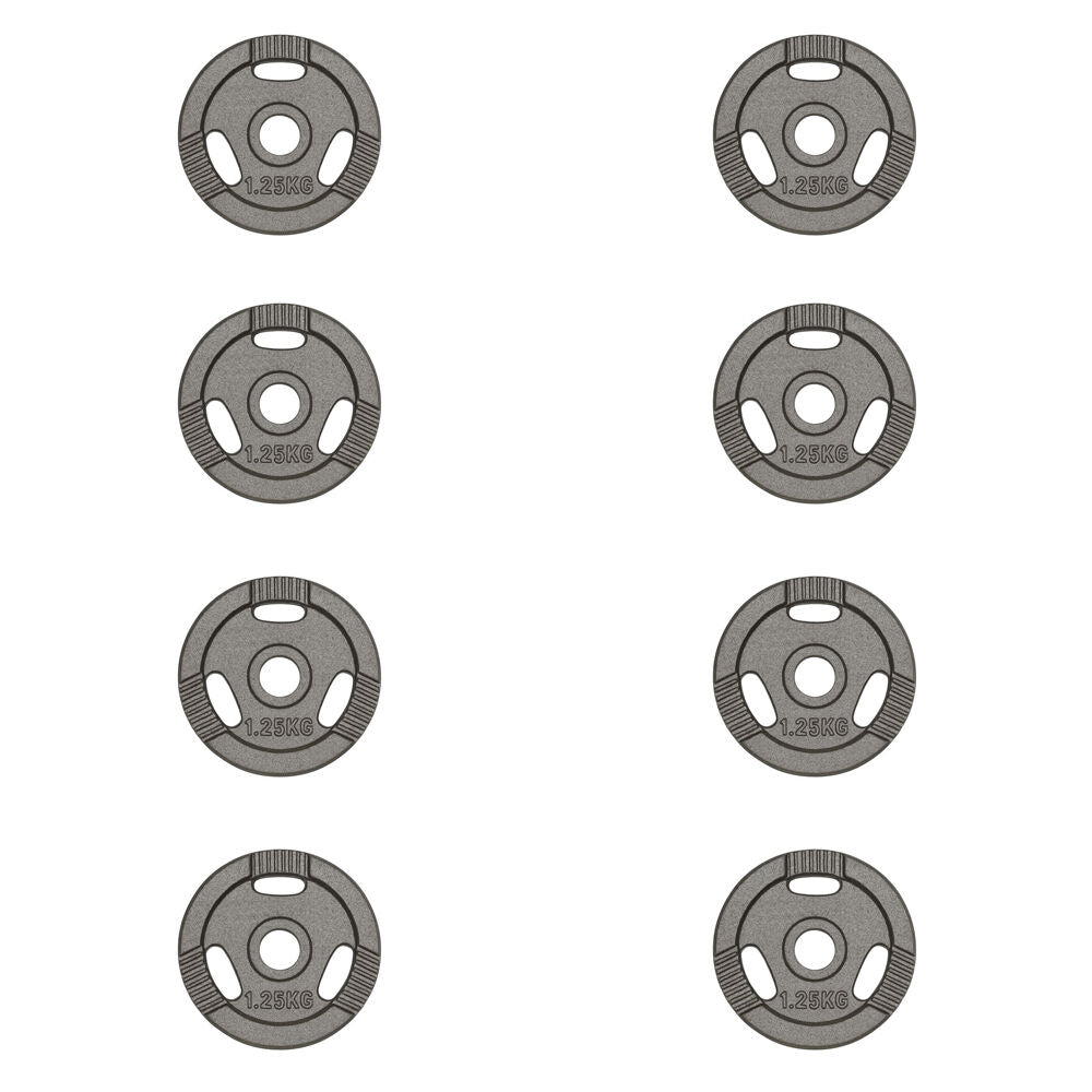 8PK Ezy Grip Standard Disc Weight Plate Home Gym Workout Exercise 1.25kg