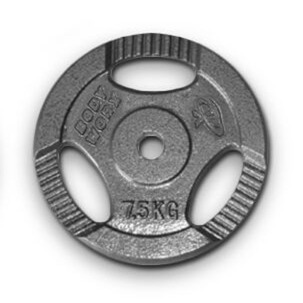 2PK Ezy Grip Standard Disc Weight Plate Home Gym Workout Exercise 7.5kg