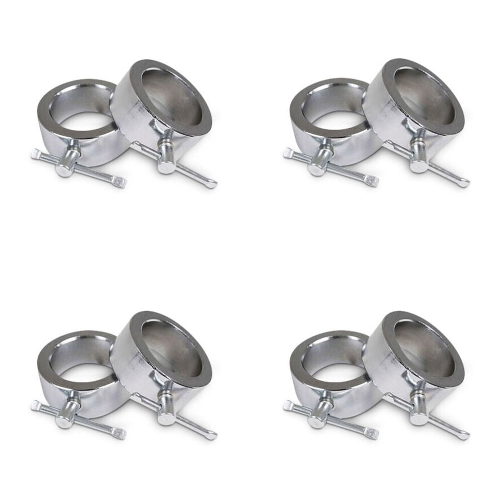 4x 2pc Olympic Ring Collars Pair For 50mm Weight Handle Bar Silver