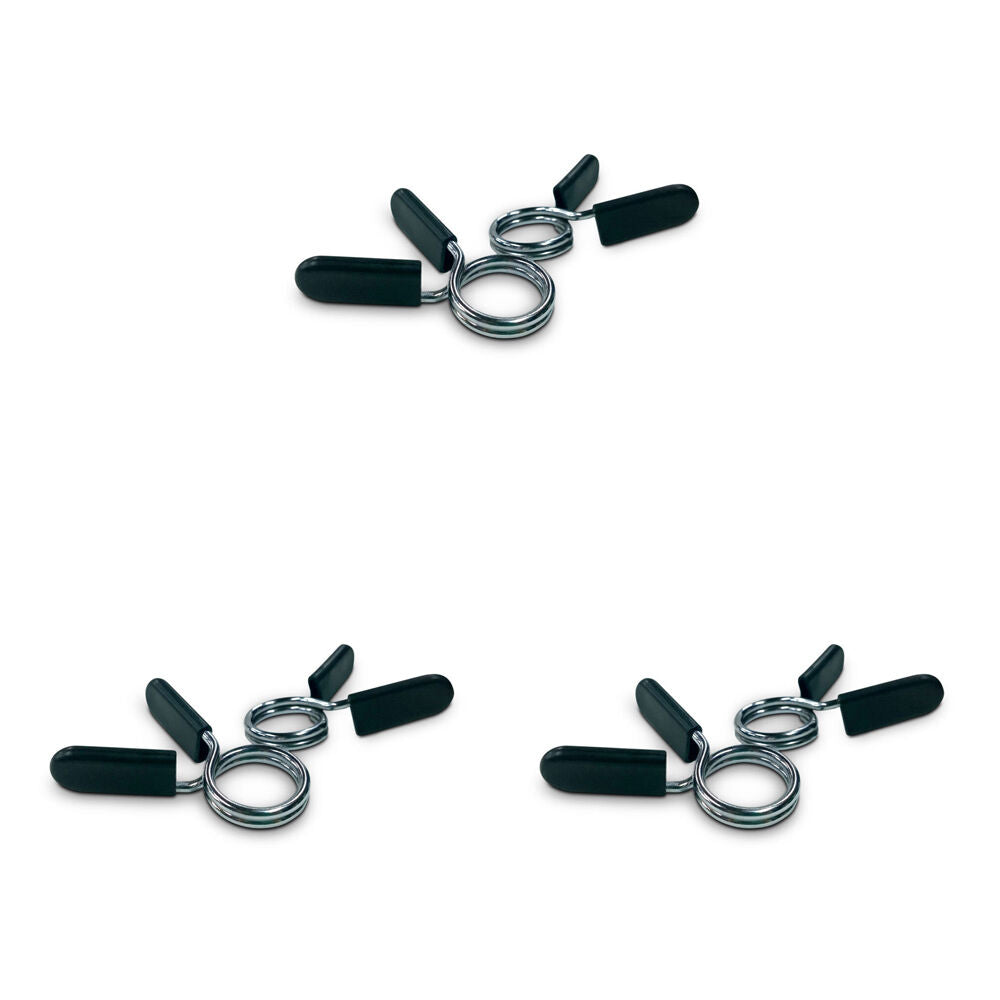 3x 2pc Standard Spring Collars For 28mm Weight Handle Bar Pair