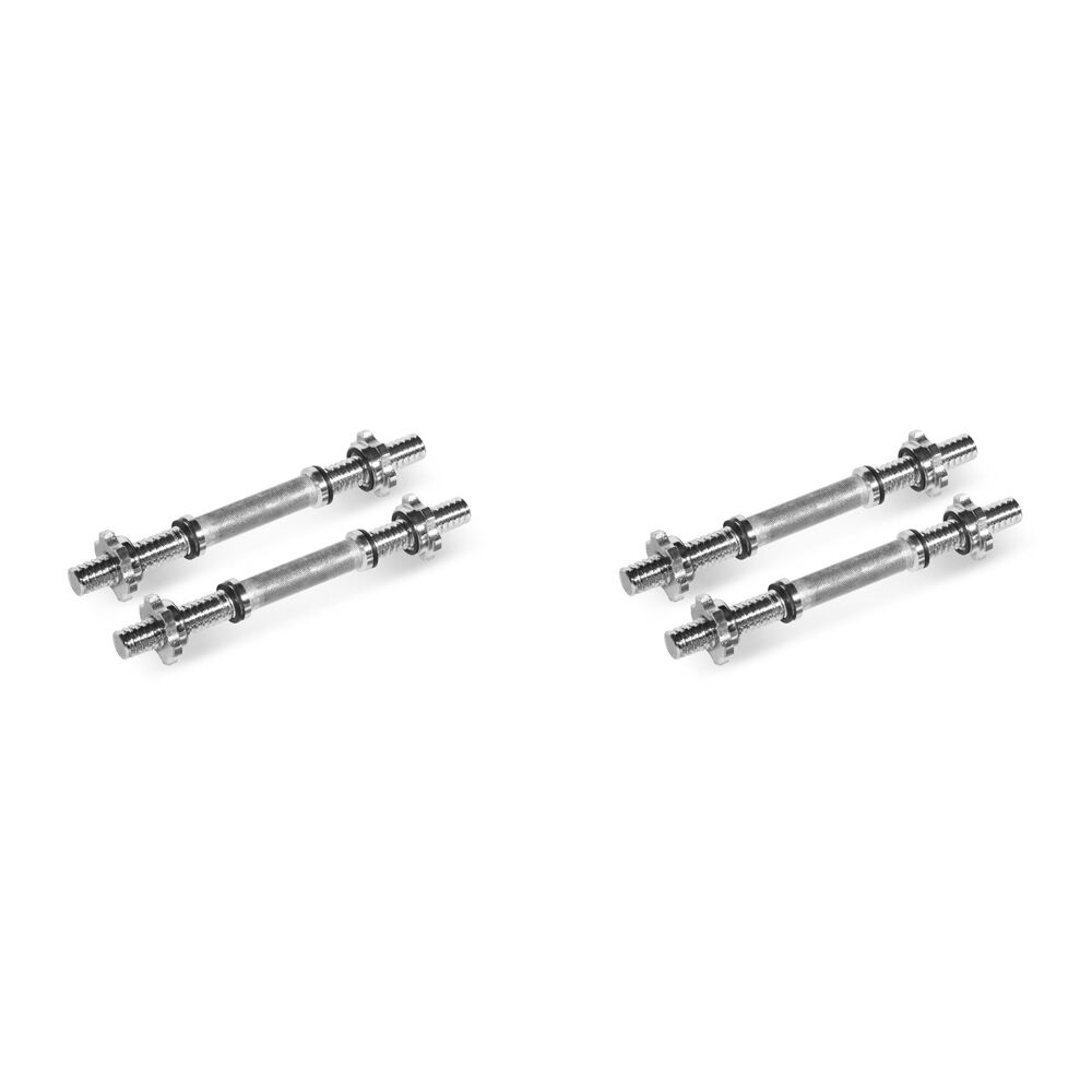 2x 2pc Spinlock Dumbell Handles V2 Weight Bar Home Workout Exercise 14in