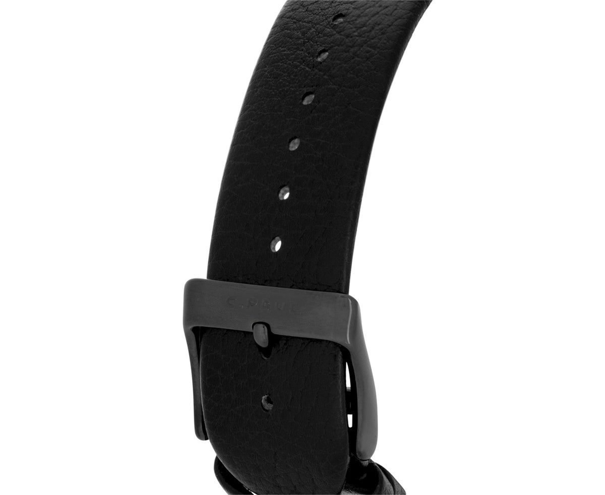Christian Paul Men's 43mm The Strand Grid Leather Watch - Black
