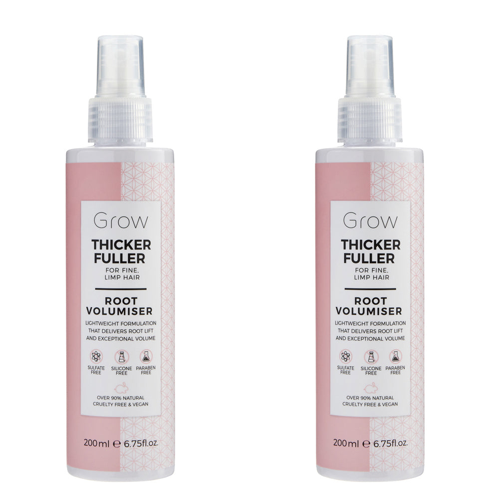 2PK Grow Thicker Fuller Root Volumiser Spray Hair Care/Styling 200ml