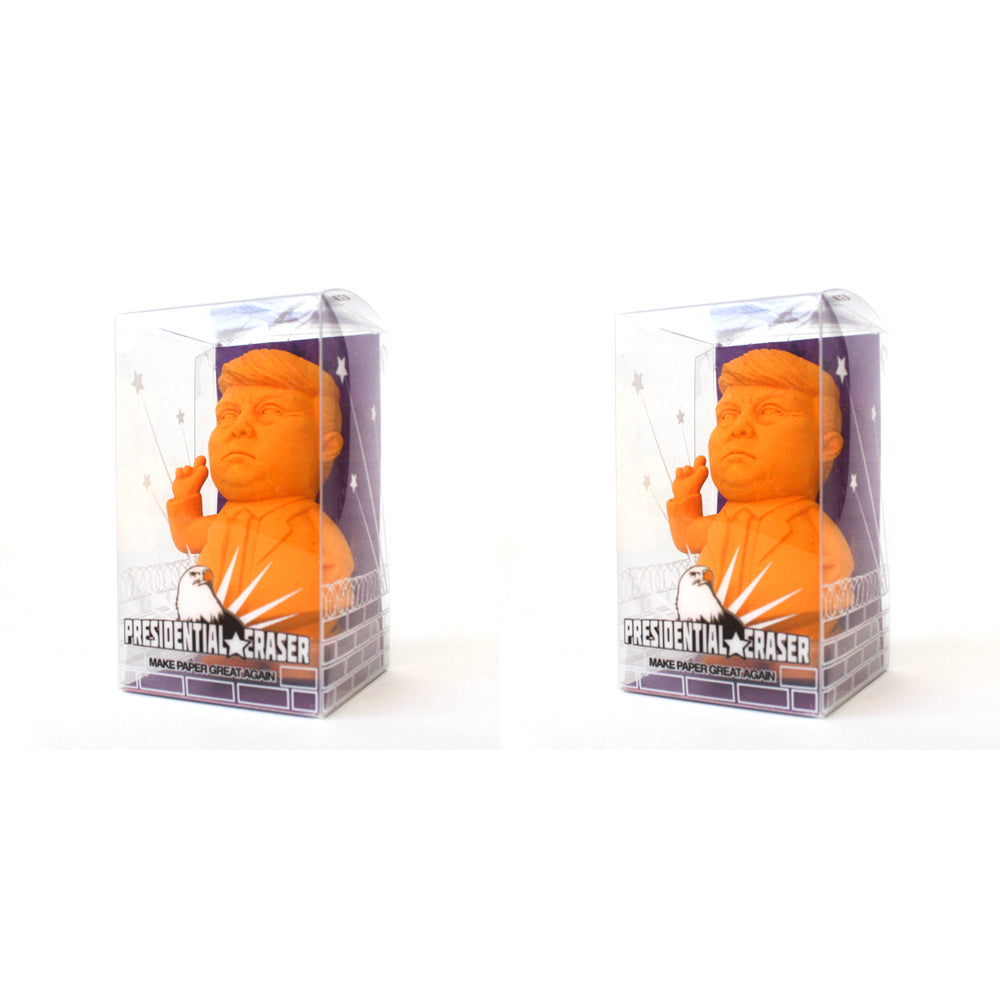 2PK Gift Republic Presidential Eraser Office/School Stationery - Orange
