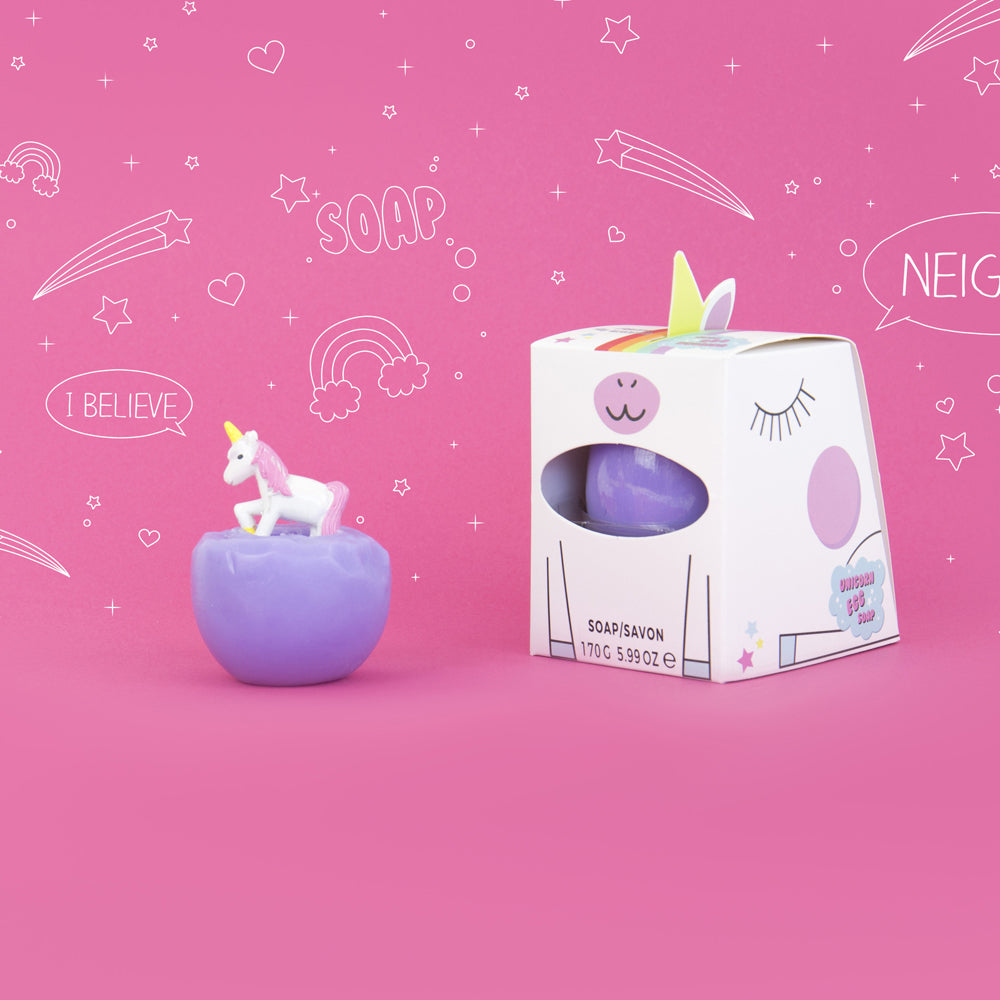 Gift Republic Kids 170g Unicorn Egg Bar Hand Soap w/ Toy Figure
