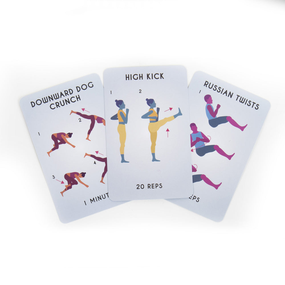 100pc Gift Republic Get Fit Exercises Body Weight Workout Cards