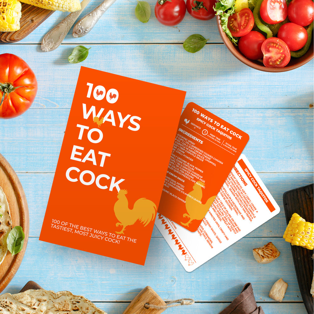 Gift Republic 100 Ways To Eat C*ck Cooking Recipe Card
