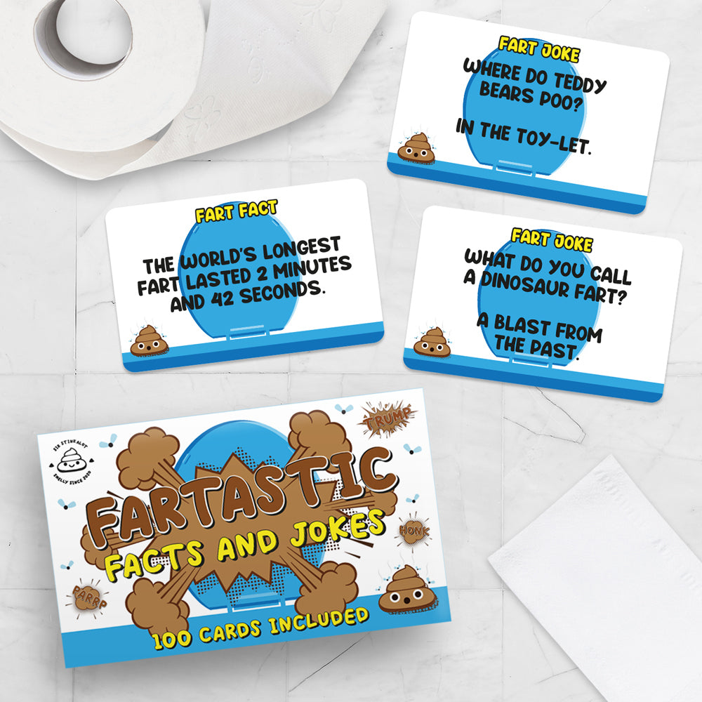 100pc Gift Republic Fartastic Facts & Jokes Cards Set