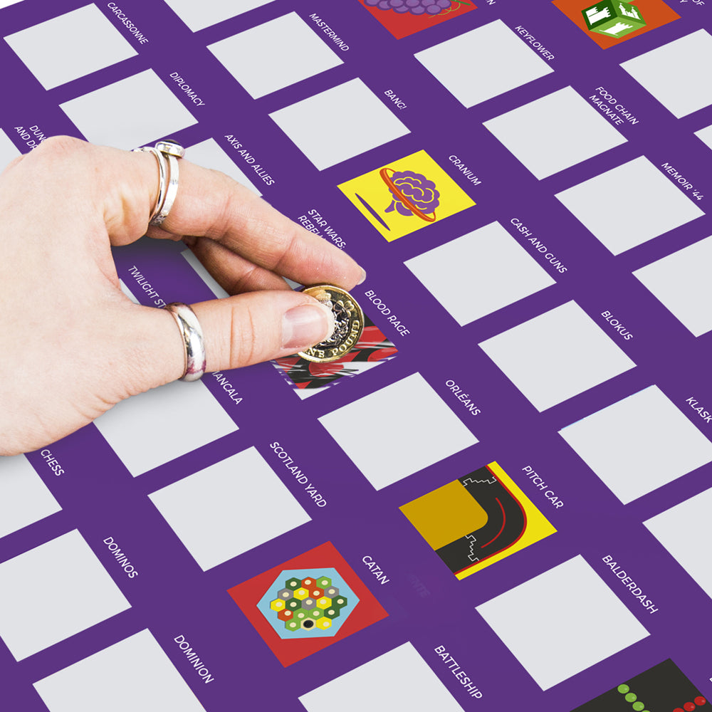 Gift Republic 100 Board Games Scratch-Off Bucket List Poster