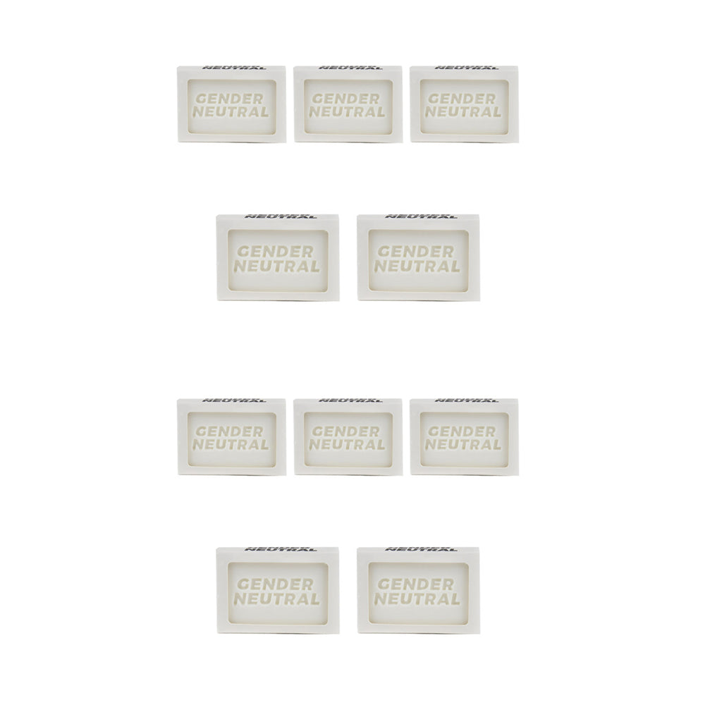 10PK Gift Republic Gender Neutral Body Bar Soap w/ Vanilla Scent - White