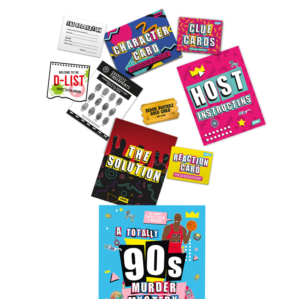 Gift Republic A Very 90's Murder Mystery Party Adult Game