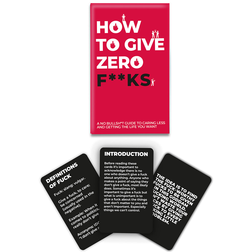100pc Gift Republic How to Give Zero F*cks Adult Card Game