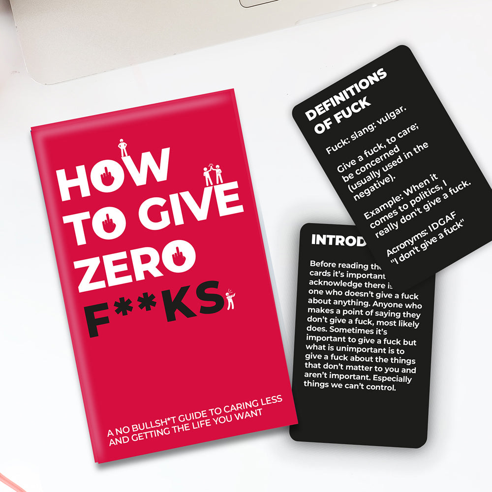 100pc Gift Republic How to Give Zero F*cks Adult Card Game