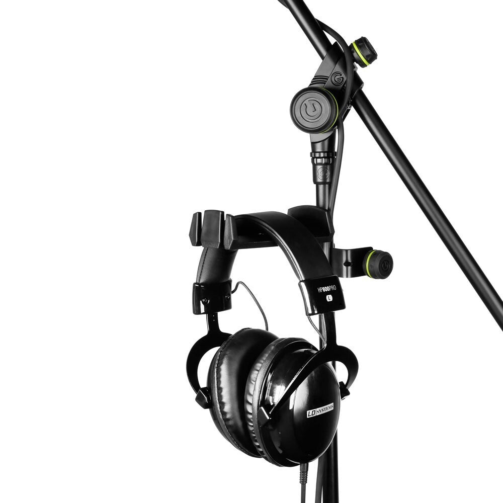 Gravity HPHMS01B Headphone Mount Hanger For Microphone Stand Black