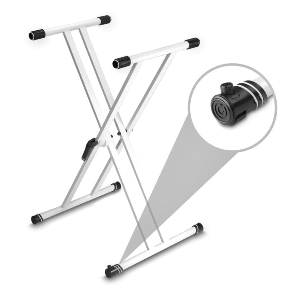 Gravity KSX2W Double Braced 90cm Keyboard Stand X-Frame - White