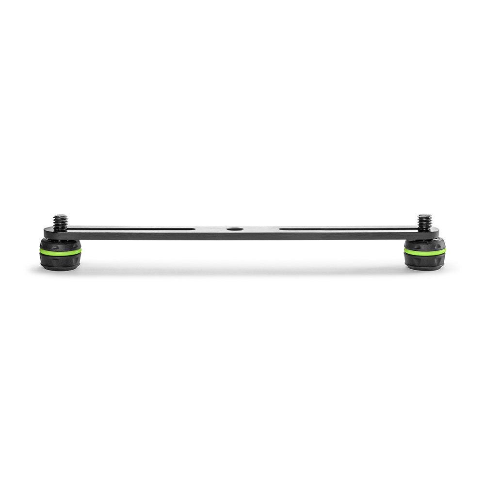Gravity MSSTB02 Stereo 220mm Aluminium Bar For 2 Microphones - Black
