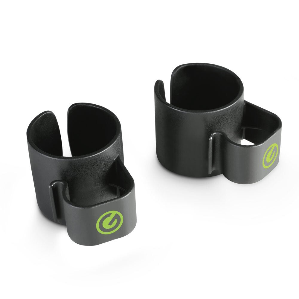 4x 2pc Gravity SACC35B Speaker Pole Cable Clips For 35mm Tube - Black