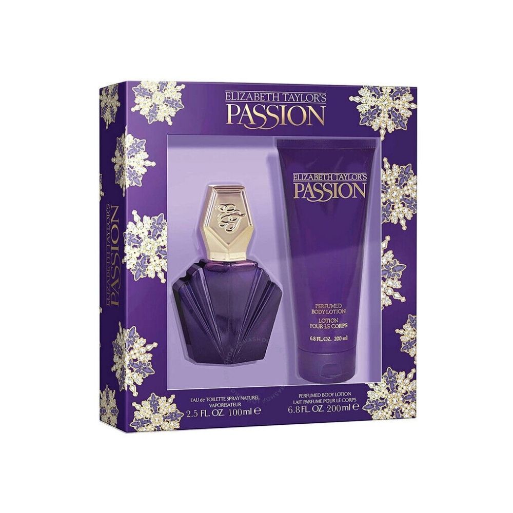 2pc Elizabeth Taylor Passion EDT Spray & Body Lotion Set 75ml/200ml