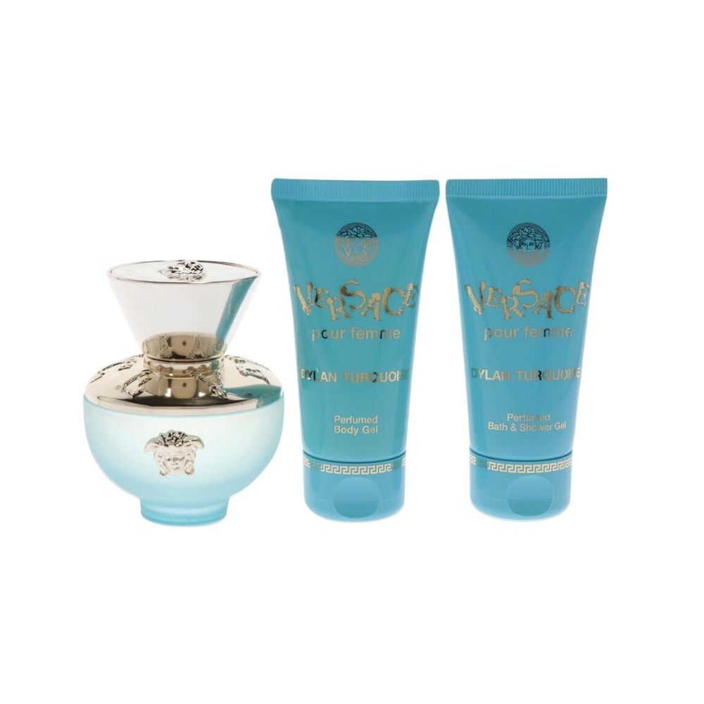 3pc Versace Dylan Turquoise EDT Spray & Body Care Set For Women 50ml