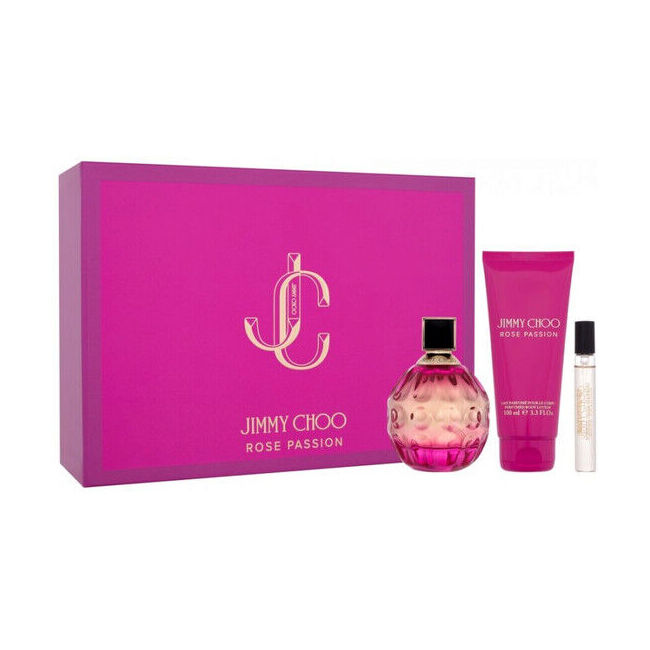 3pc Jimmy Choo Rose Passion Eau de Parfum EDP Spray Scent Fragrance For Women