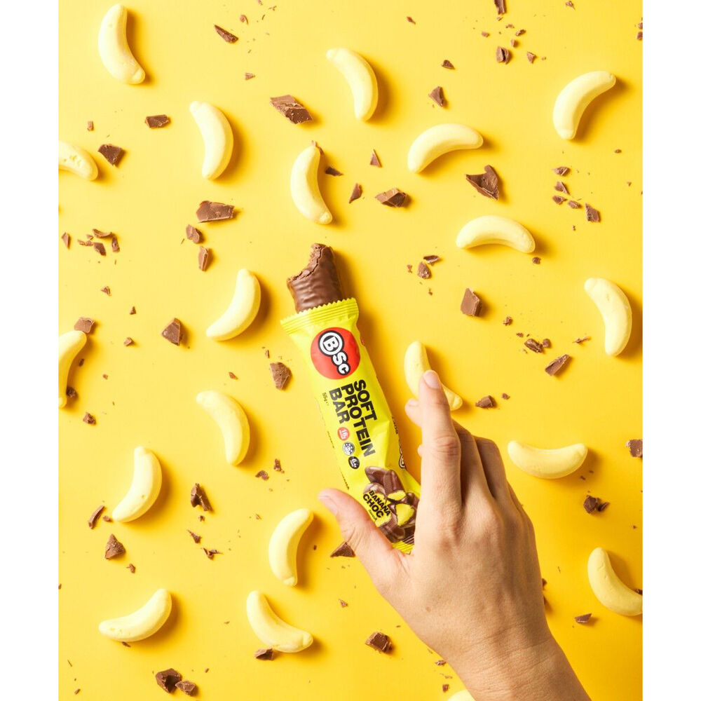 12PK BSc Soft High Protein Low Carb Bar 55g Serve Banana Chocolate