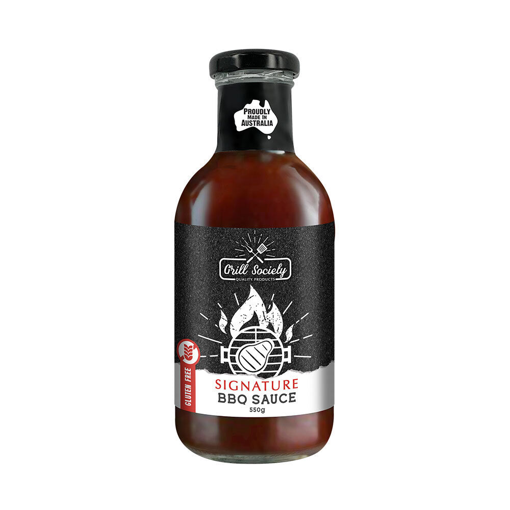 3PK Grill Society BBQ Signature Sauce Gluten Free Condiment 550g