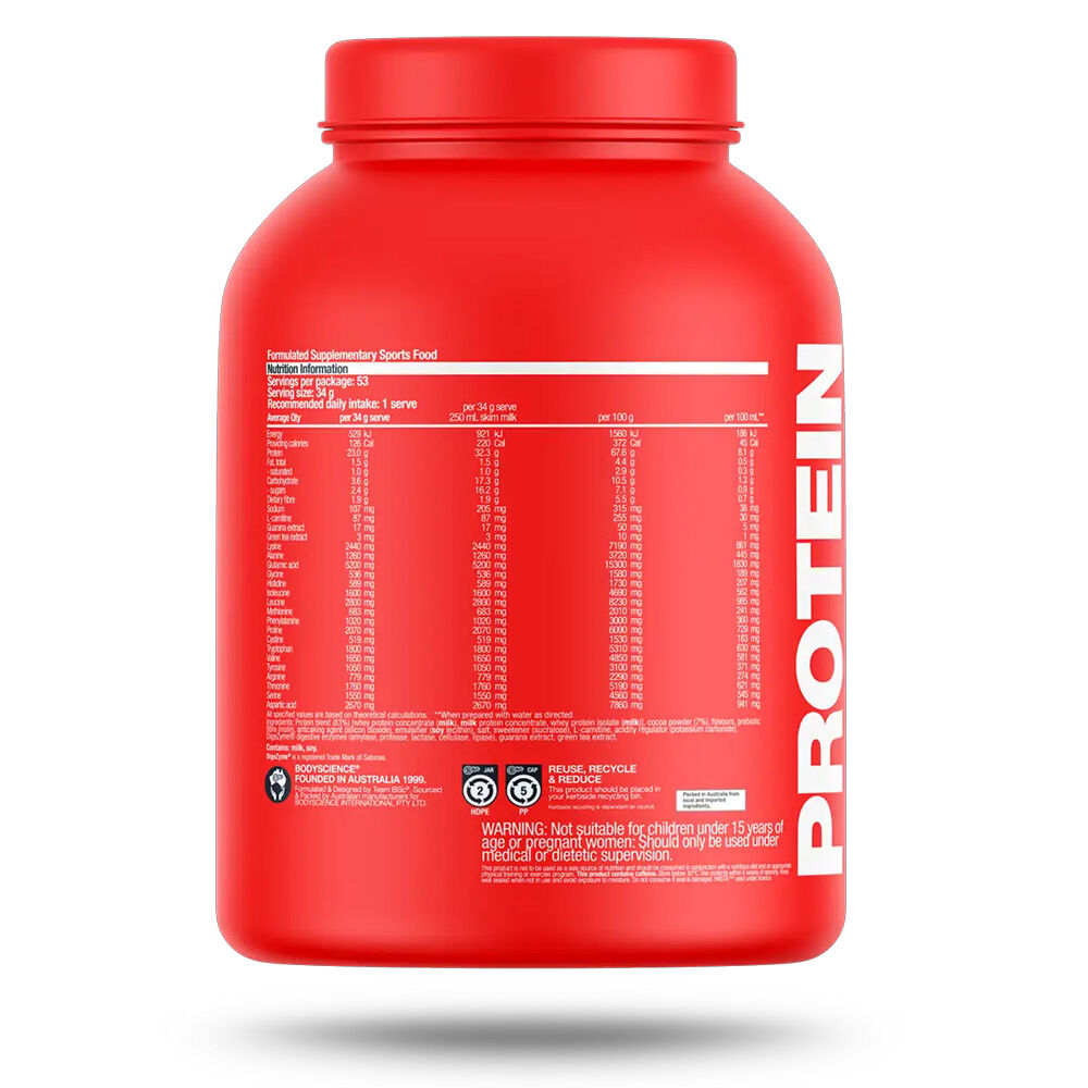 BSc Premium High Protein Shred Powder Post Workout 53 Serves 1.8kg Chocolate