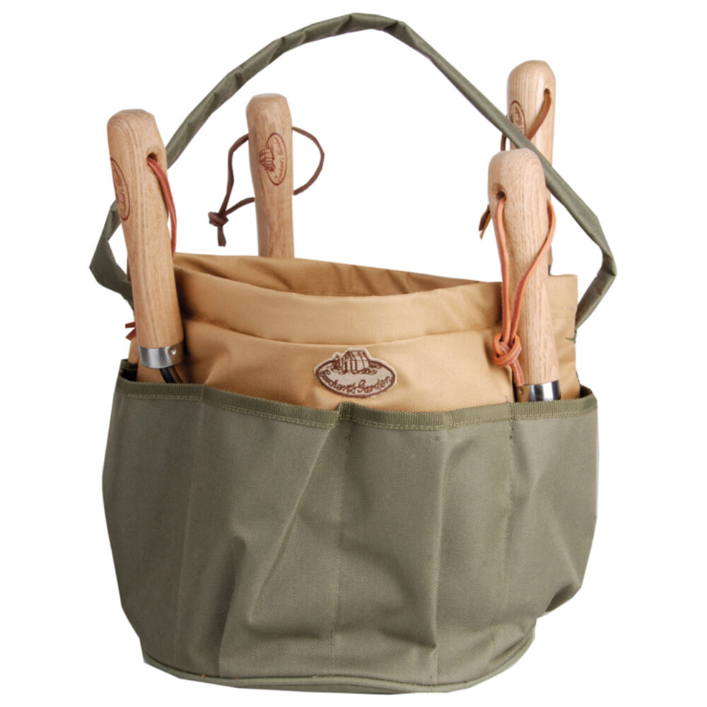 Esschert Design Canvas Tool Bag Gardening Accessory Green