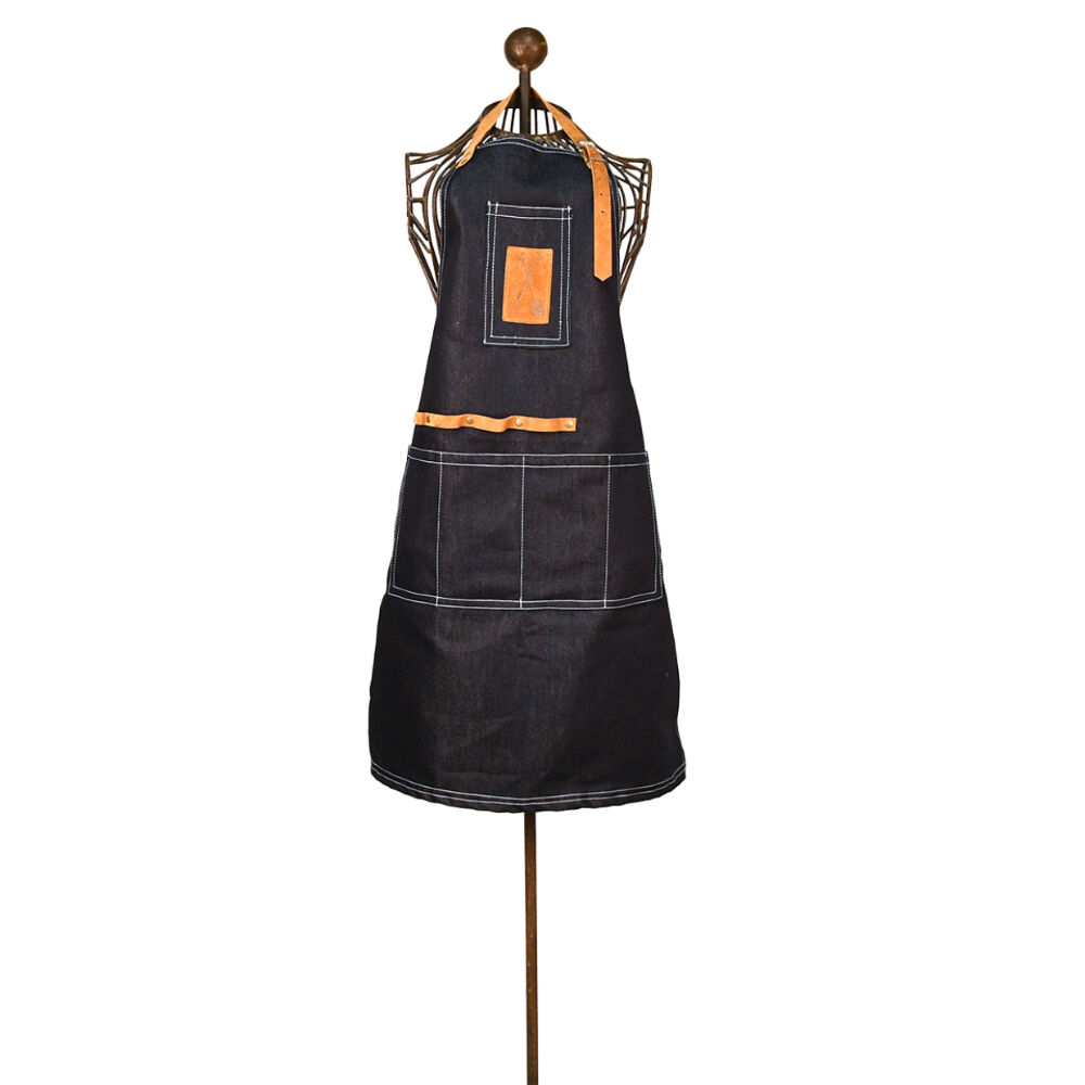 Esschert Design Denim Gardening Apron Garden Outdoor 97cm Blue