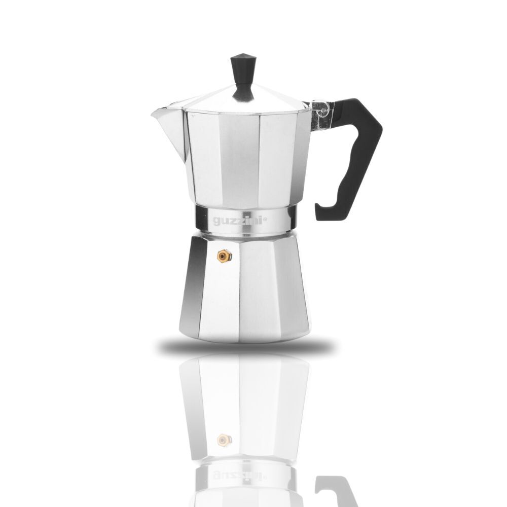 Guzzini Romeo 180ml Moka Espresso Coffee Maker Aluminium Stovetop Percolator