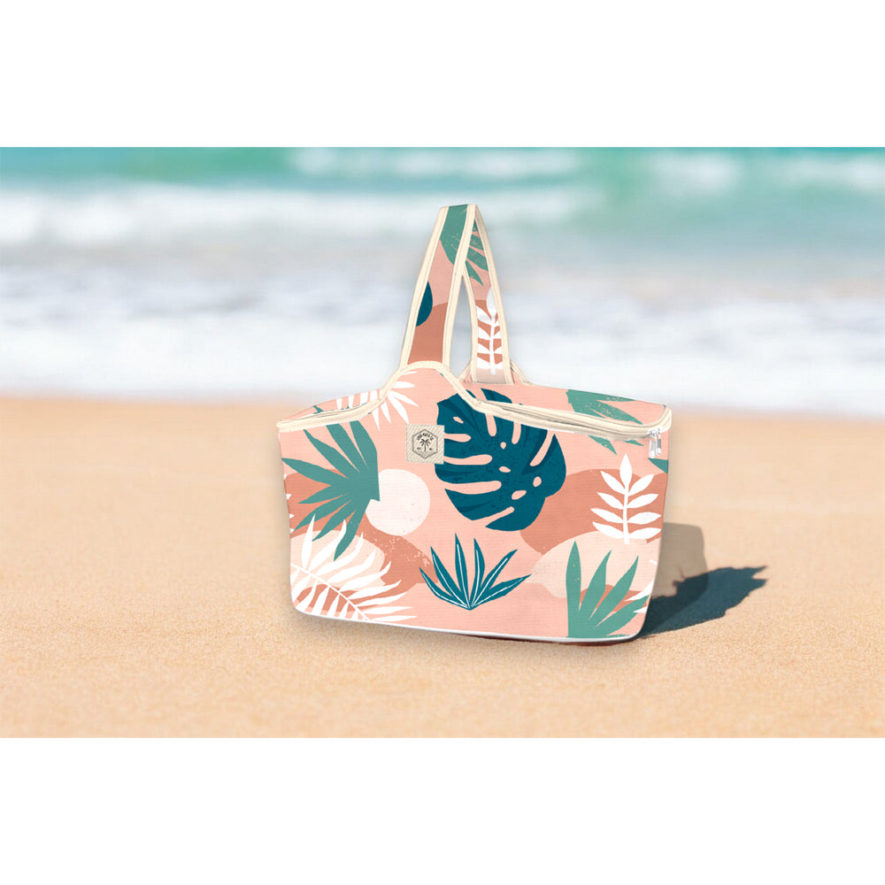 Good Vibes Daytrip Cooler Bag Blush Palm 25x48x27cm