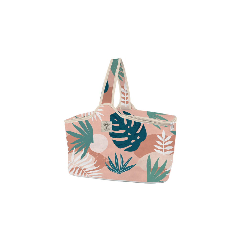 Good Vibes Daytrip Cooler Bag Blush Palm 25x48x27cm