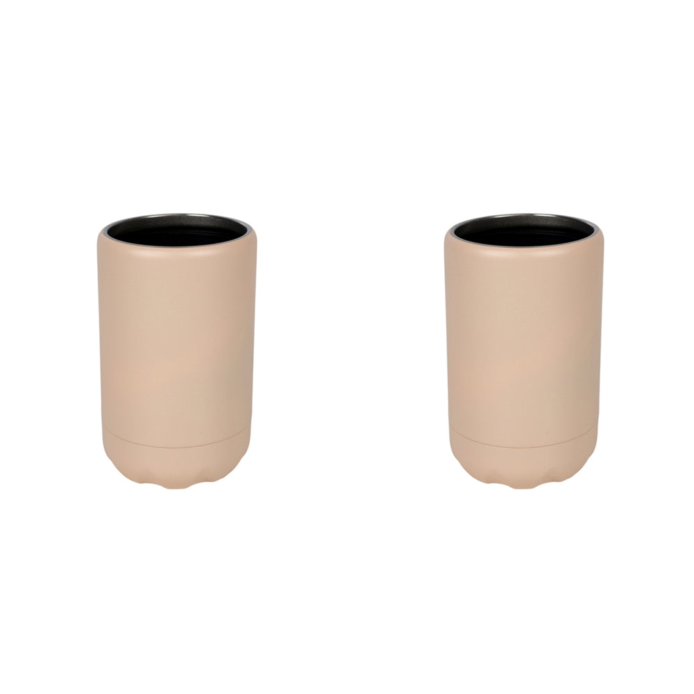2PK Good Vibes Can Cooler Double Walled Ss 12x7.5cm Terra Blush