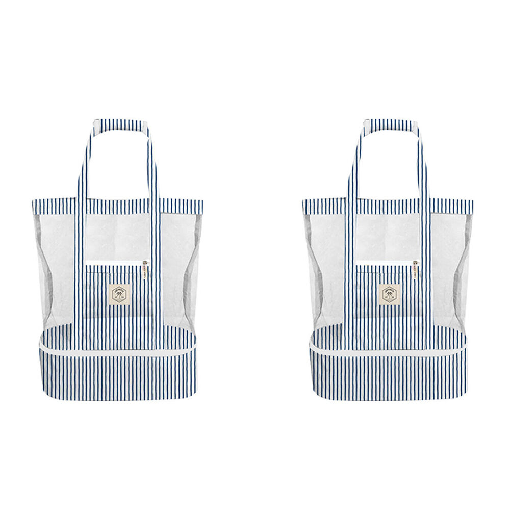 2PK Good Vibes 2-in-1 Beach Insulated Cooler Bag Mediterranean 47x45x20cm
