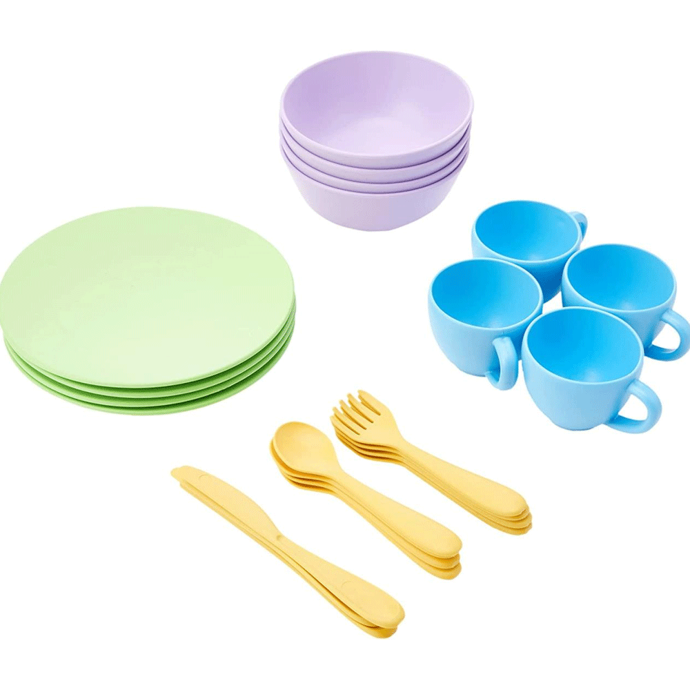 Green Toys Dish Set Kids/Childrens Pretend Play Toy 2+