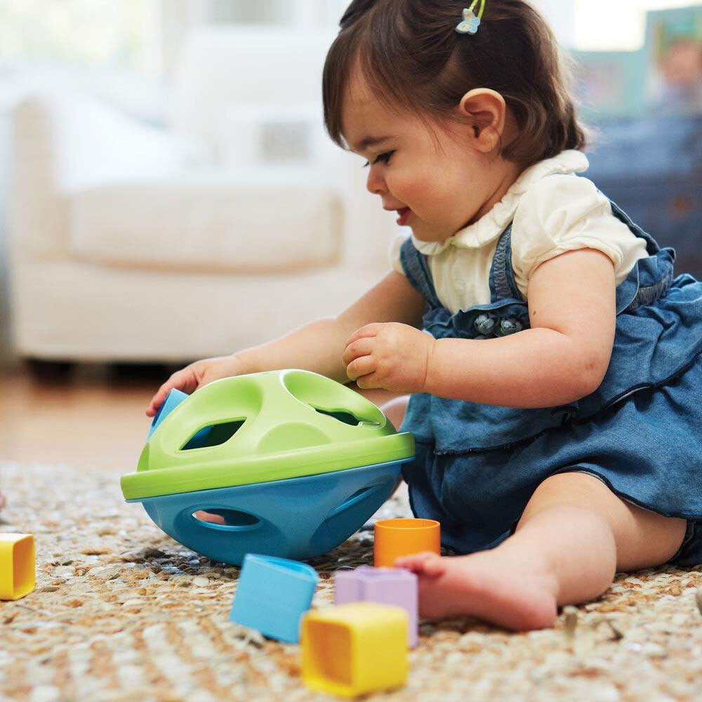 Green Toys 8-Shape Sorter Baby/Toddler Toy Set 6m+