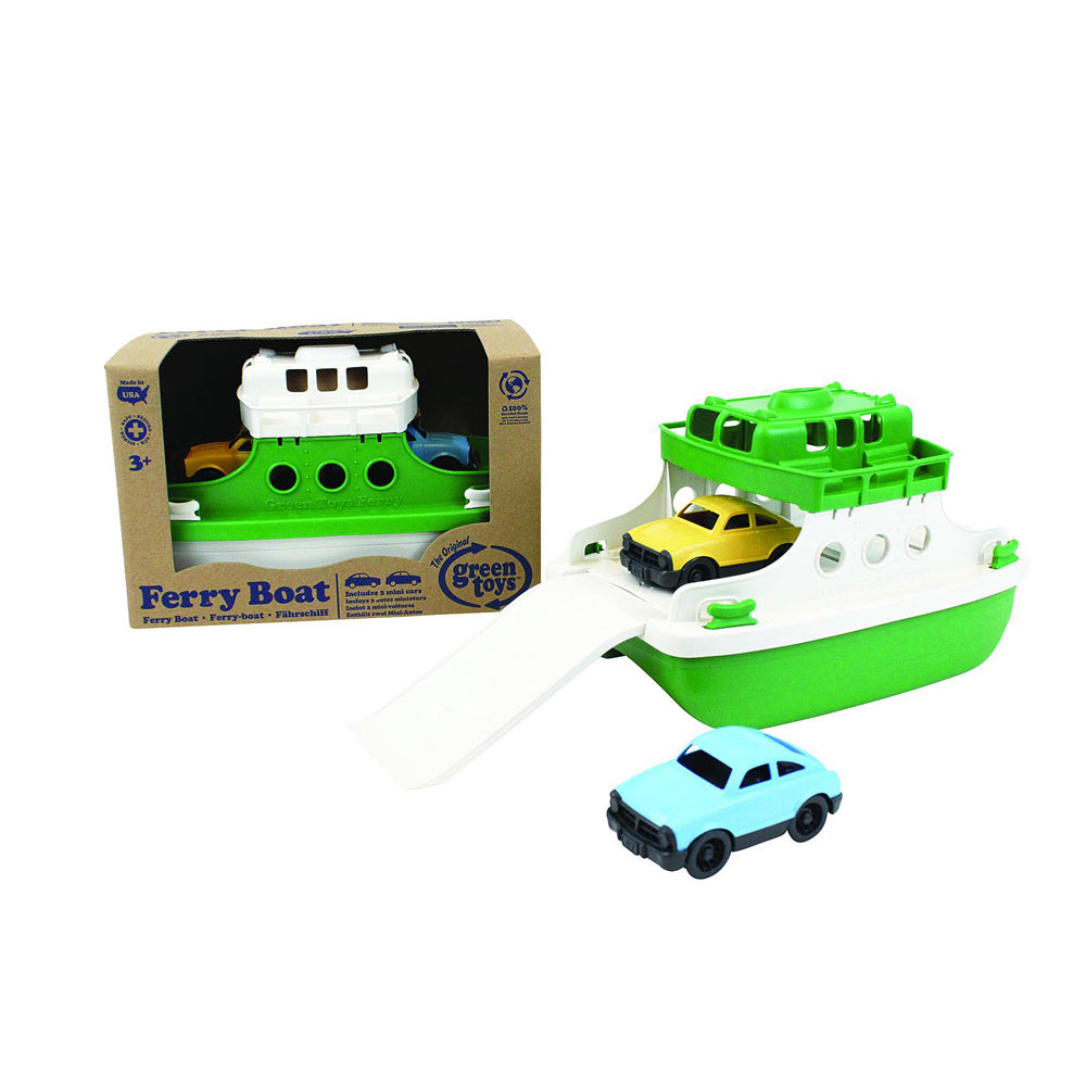 Green Toys Ferry Boat Green/White Kids/Toddler Bath Toy 1+