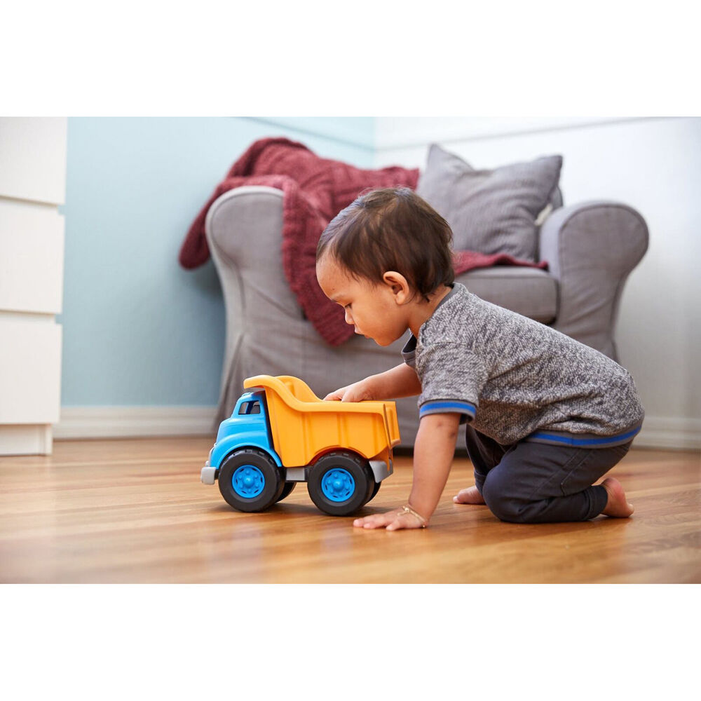 Green Toys Plastic Dump Truck Toddler Toy - Blue/Orange 1y+