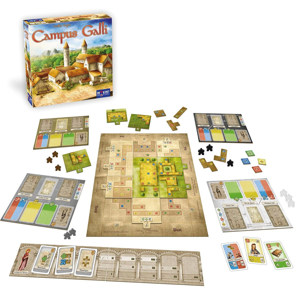 Huch! Campus Galli Tile-Laying Strategy Cooperative Board Game Kids 10y+