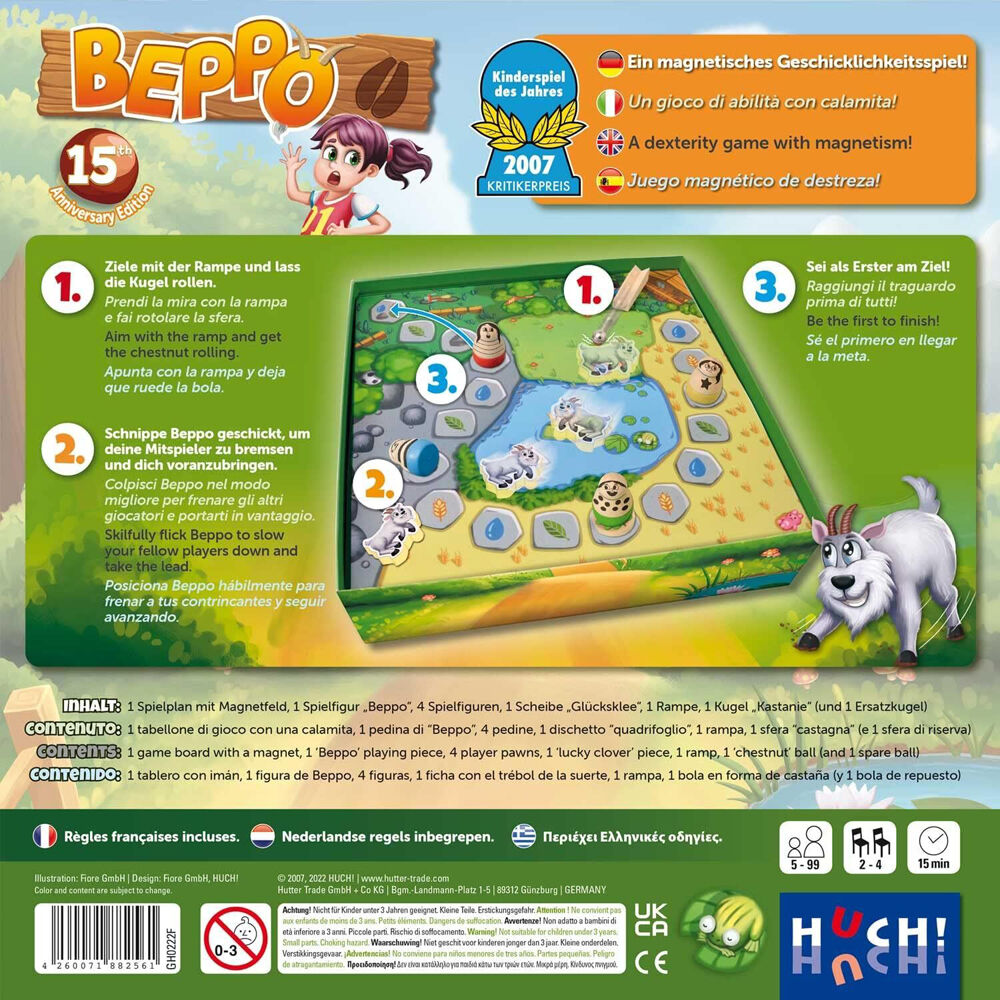 Huch! Beppo Magnetic Dexterity Board Strategy Game Kids Children Family 5y+