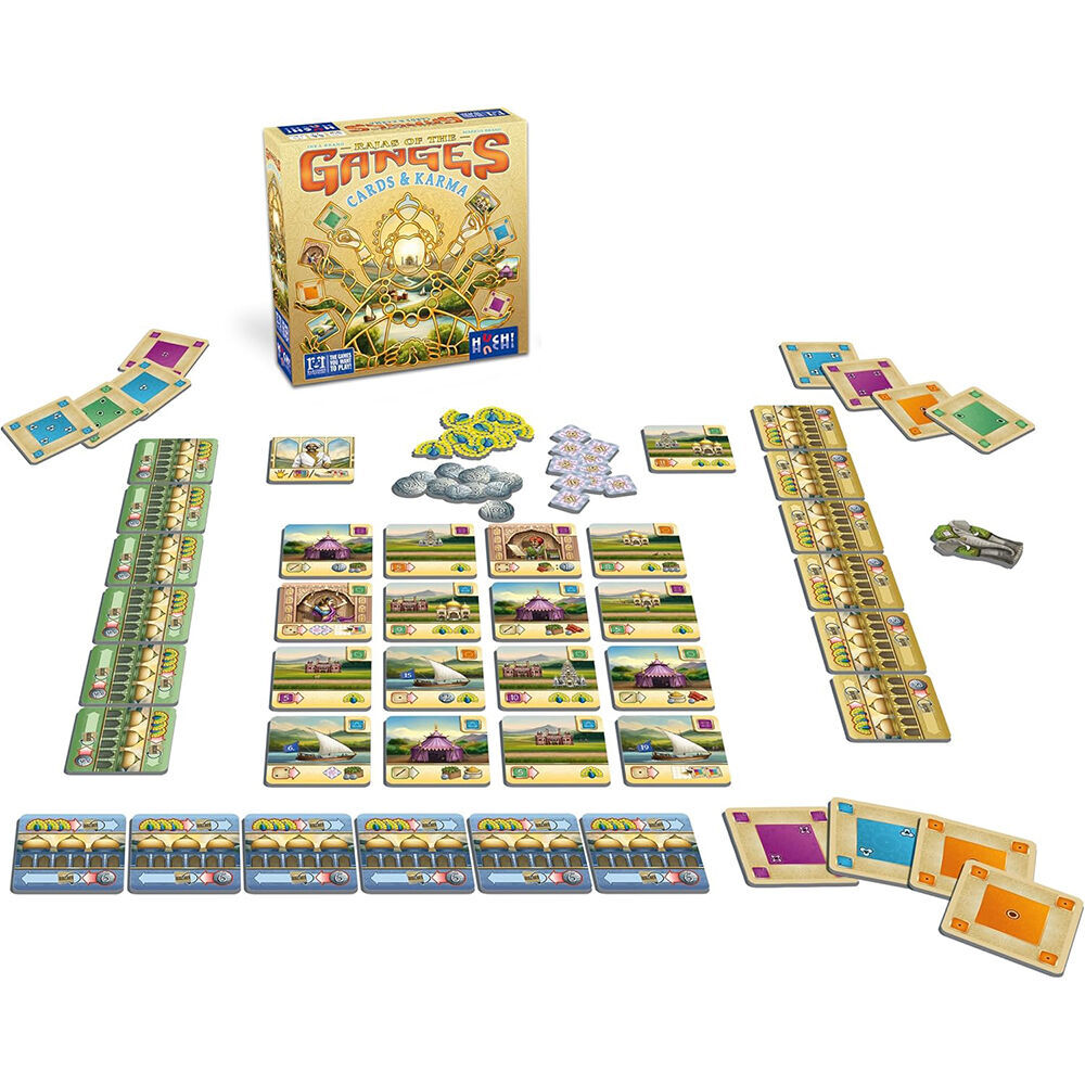 Huch! Rajas of the Ganges Cards & Karma Dice Strategy Card Game Kids 12y+