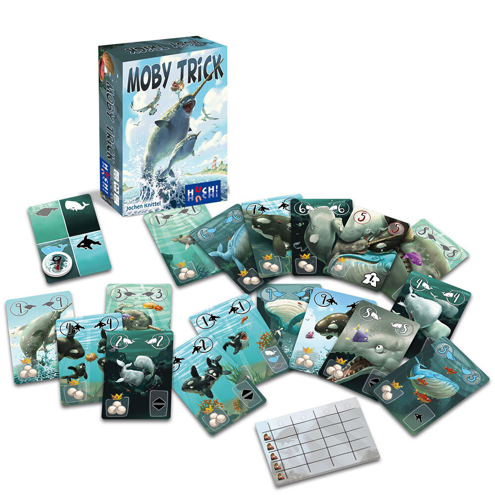 Huch! Moby Trick Trick-Taking Strategy Party Card Game Kids Children 10y+