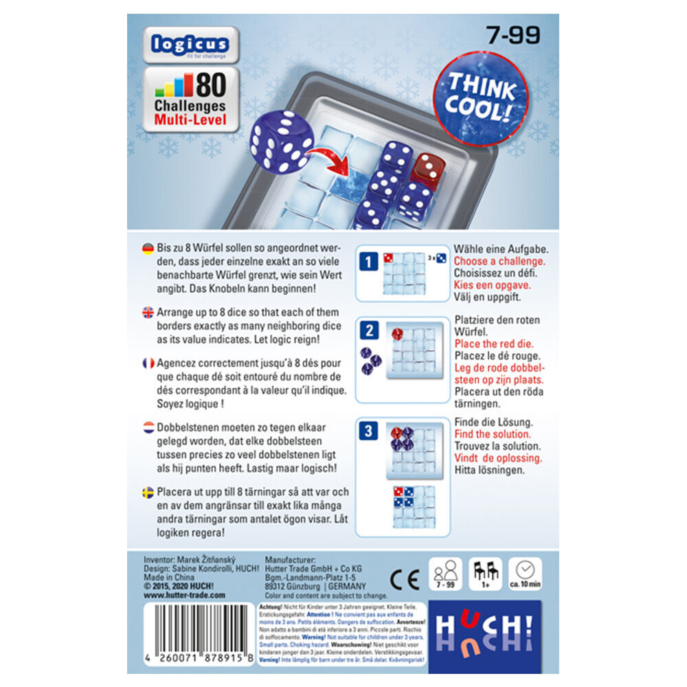 Huch! D-ICED Dice Logic Puzzle Brain Teaser Educational Game Kids 7y+
