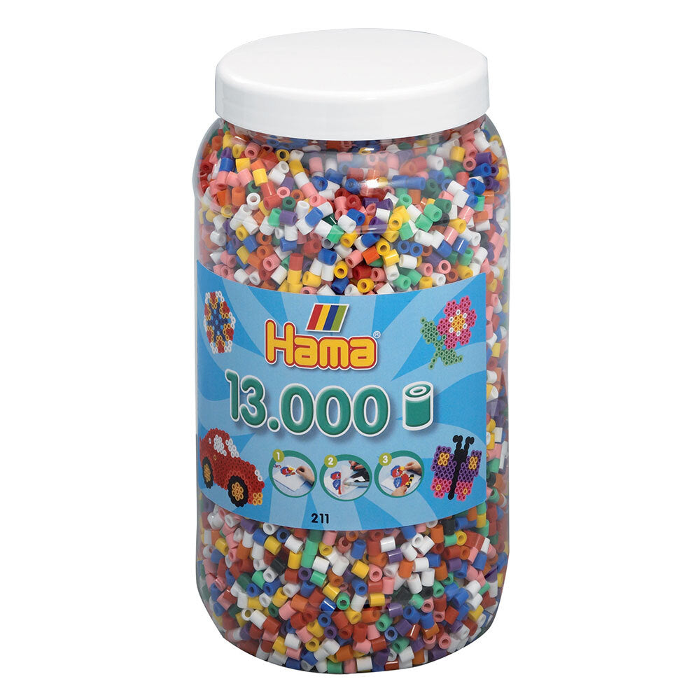 13000pc Hama Beads Bold Mix Tub Kids Building Toy 5y+