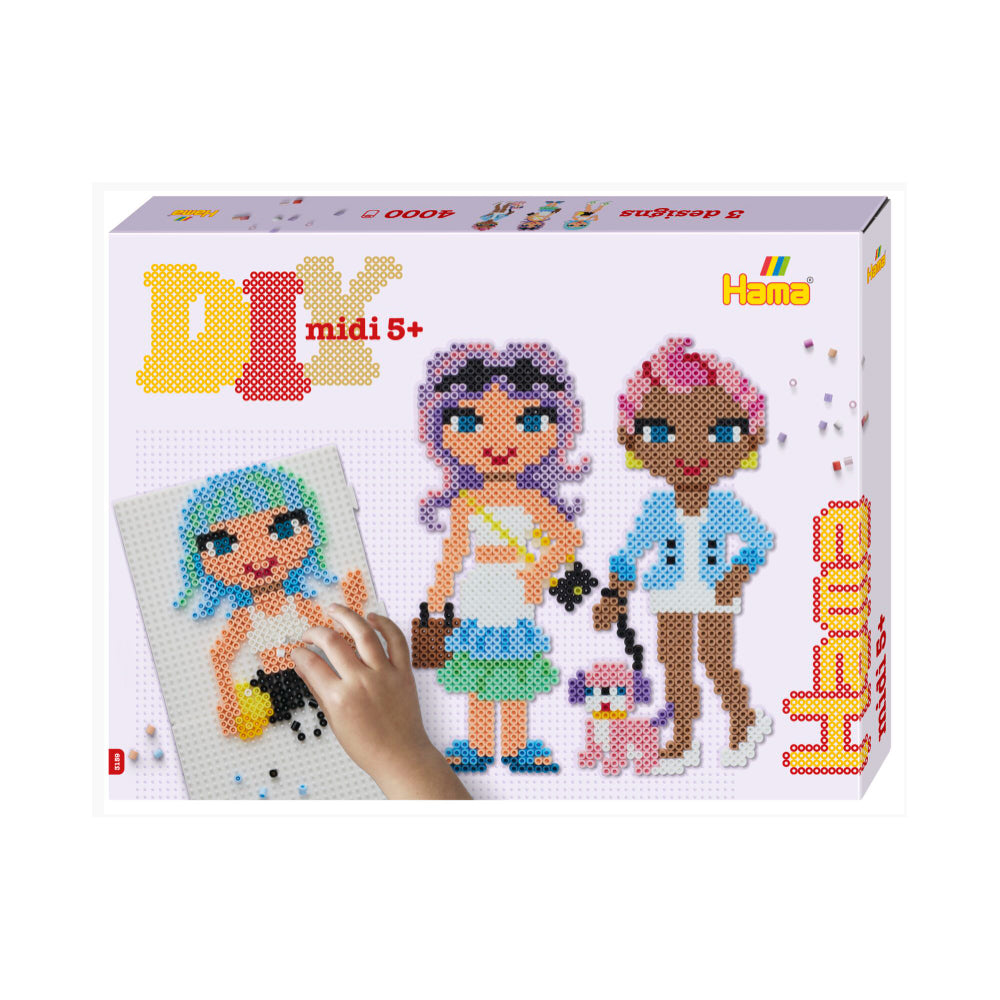 4000pc Hama Beads Fashion Girls Large Gift Box Kids Building Toy 5y+