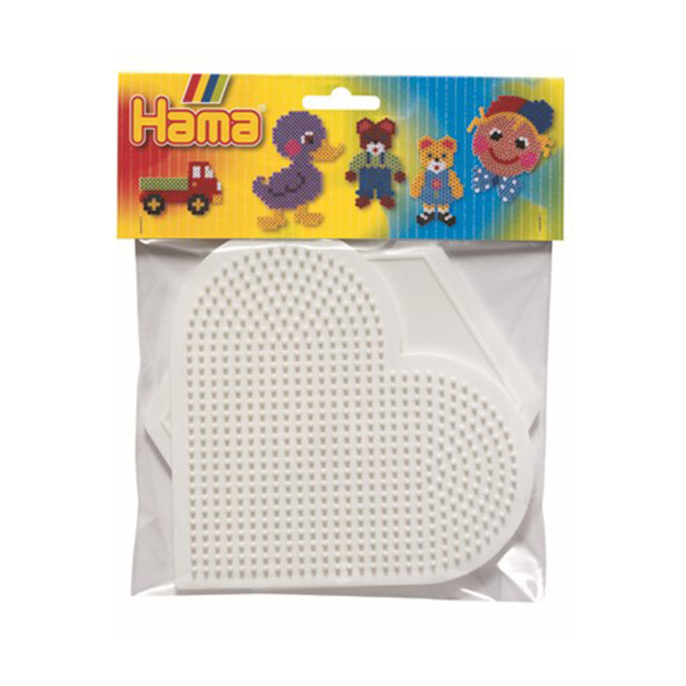 3x 2pc Hama Heart & Hexagonal Pegboard Set For Bead Building Toy 5y+