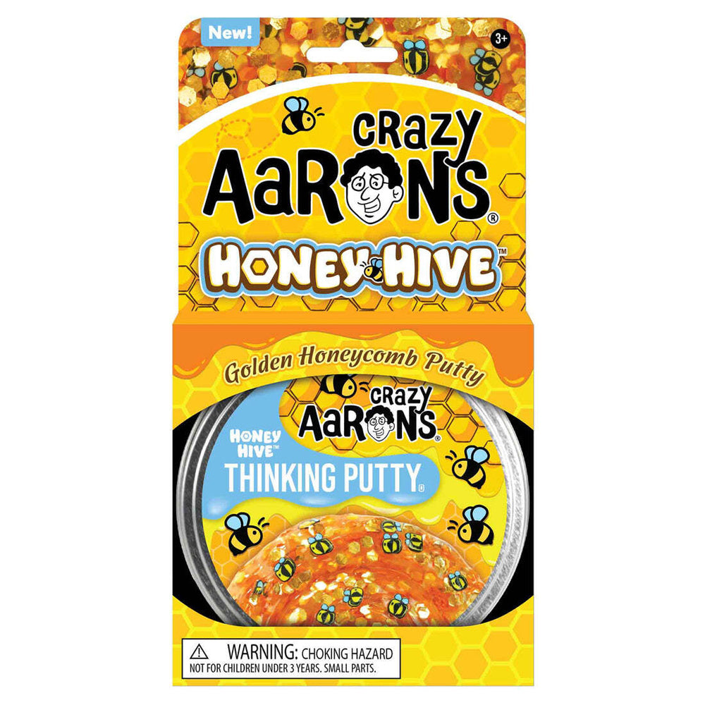 2PK Crazy Aarons Thinking Putty Honey Hive Trendsetters Toy 10cm 3y+