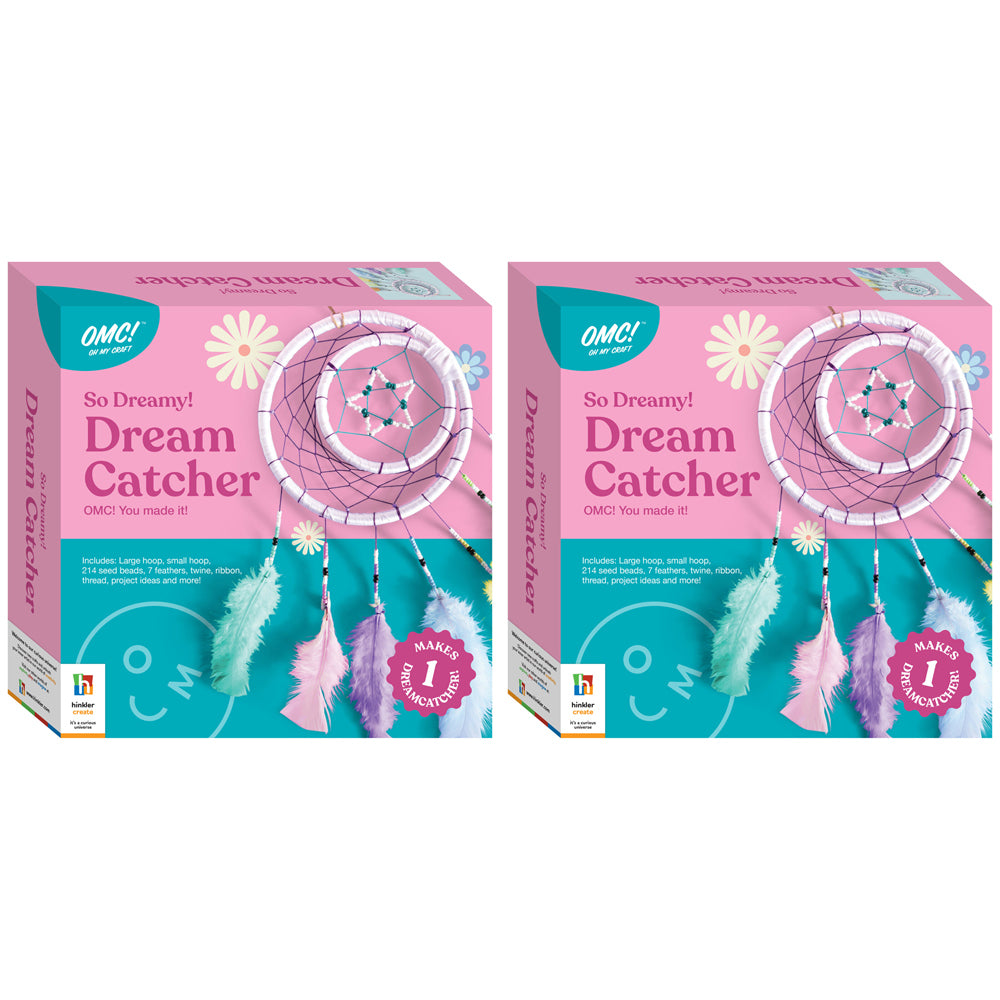 2PK OMC! Oh My Craft Dreamcatcher Kids DIY Craft Kit 22x56cm 14y+
