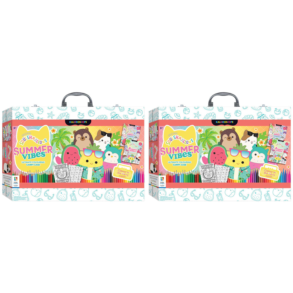 2PK Kaleidoscope Squishmallows Summer Vibes Ultimate Colouring Carry Case 8y+