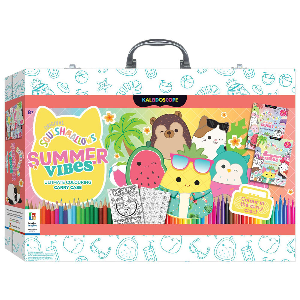 2PK Kaleidoscope Squishmallows Summer Vibes Ultimate Colouring Carry Case 8y+